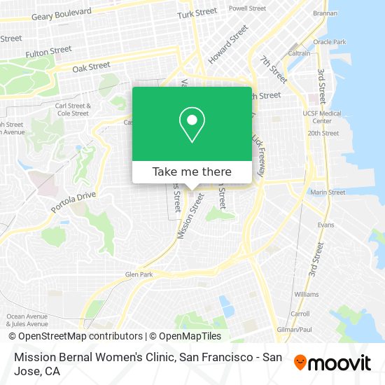 Mission Bernal Women's Clinic map