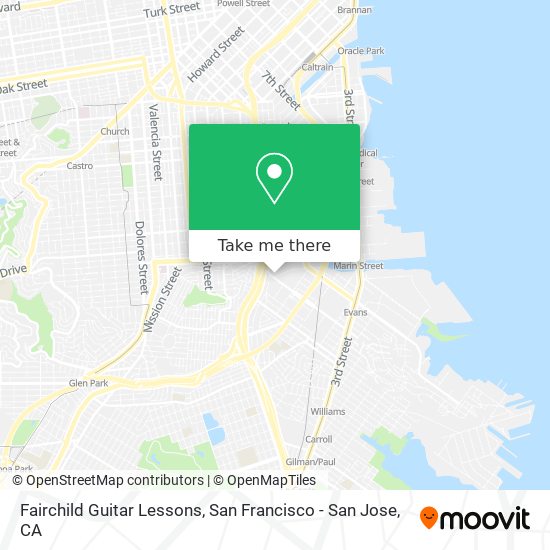 Mapa de Fairchild Guitar Lessons