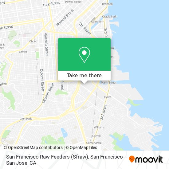 Mapa de San Francisco Raw Feeders (Sfraw)