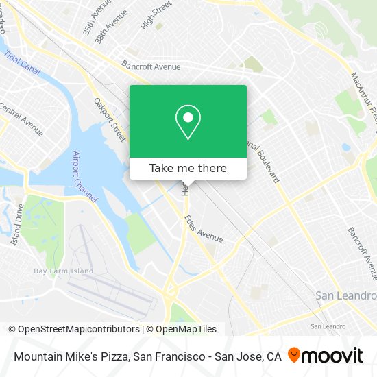 Mountain Mike's Pizza map