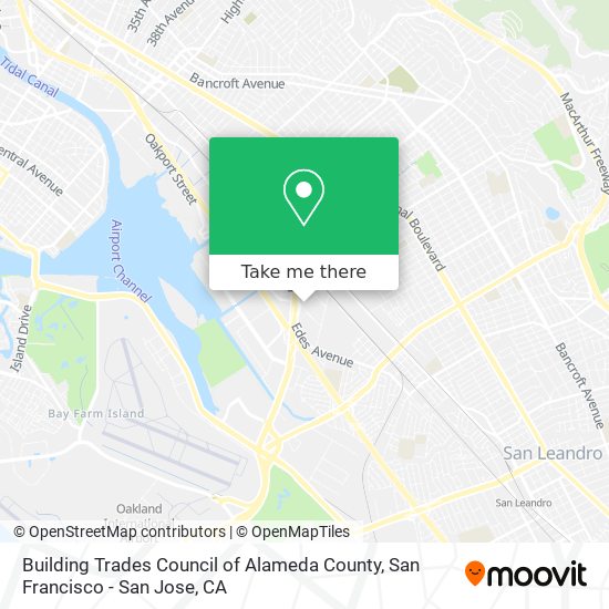 Building Trades Council of Alameda County map