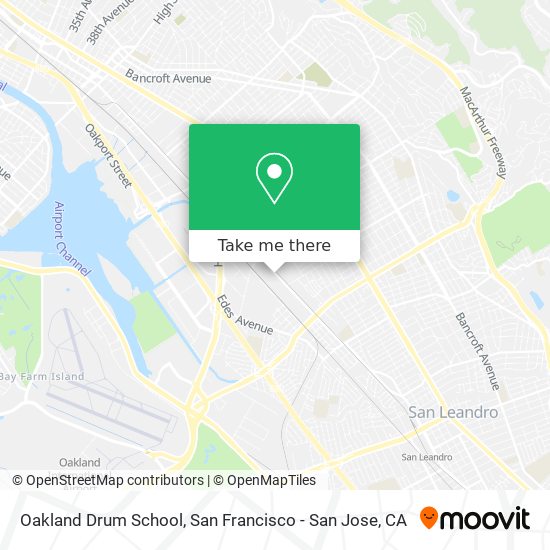 Mapa de Oakland Drum School