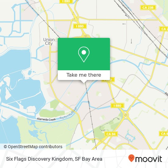 Mapa de Six Flags Discovery Kingdom