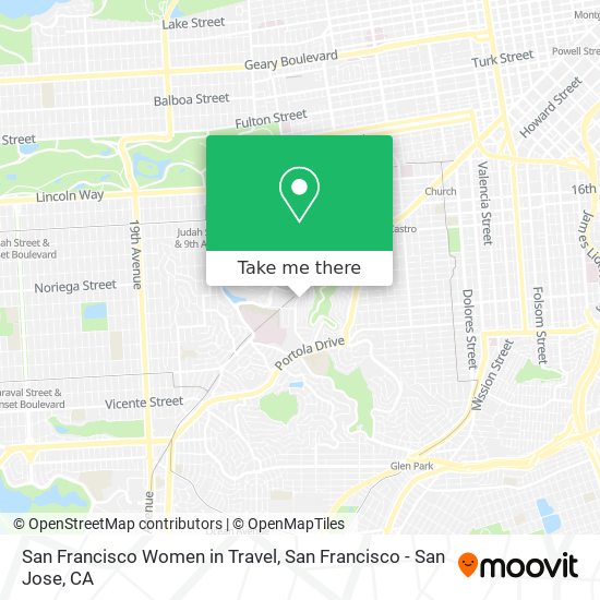 San Francisco Women in Travel map