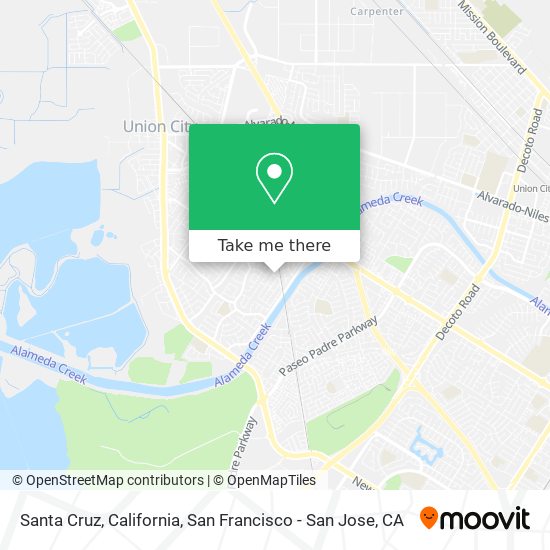 Mapa de Santa Cruz, California