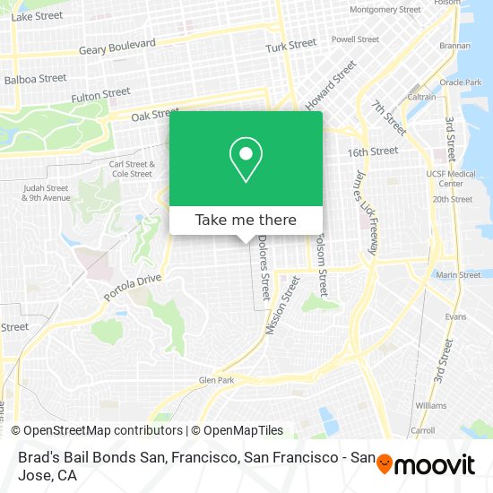 Brad's Bail Bonds San, Francisco map