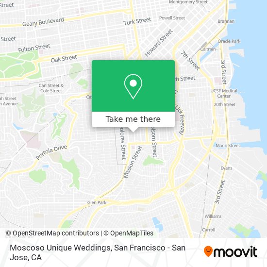 Moscoso Unique Weddings map