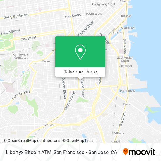 Mapa de Libertyx Bitcoin ATM