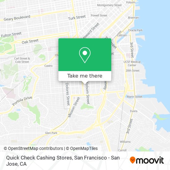 Quick Check Cashing Stores map