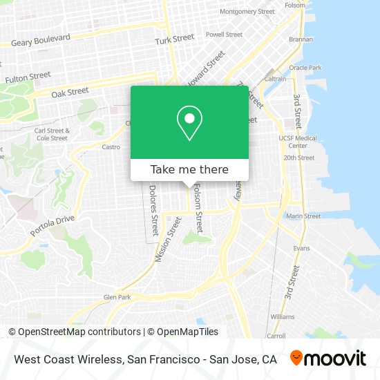 West Coast Wireless map