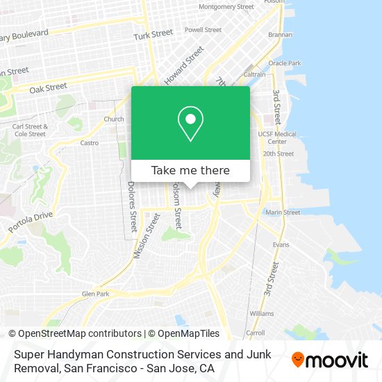 Mapa de Super Handyman Construction Services and Junk Removal