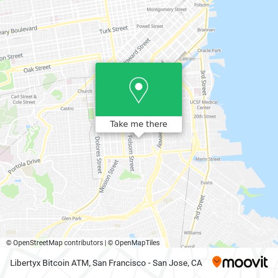 Mapa de Libertyx Bitcoin ATM