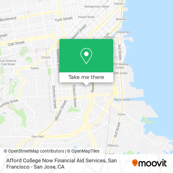 Afford College Now Financial Aid Services map