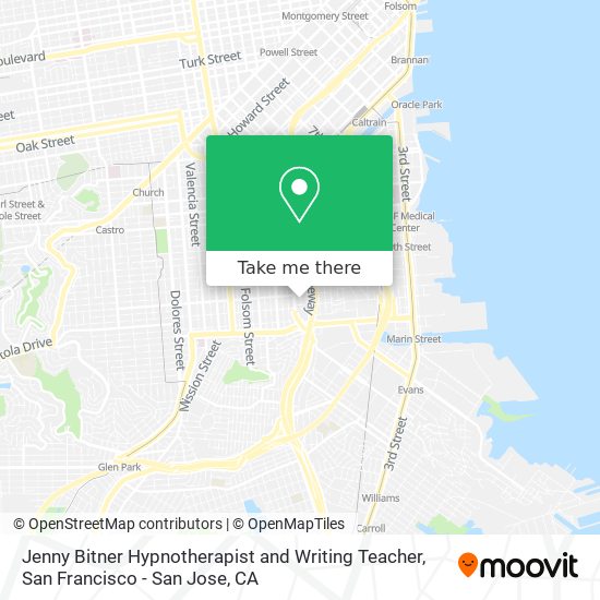 Mapa de Jenny Bitner Hypnotherapist and Writing Teacher