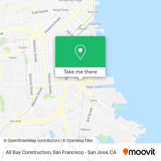 All Bay Construction map