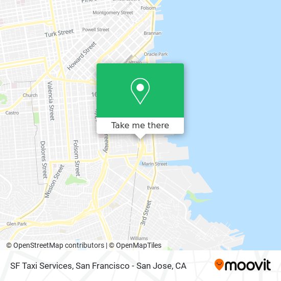 SF Taxi Services map