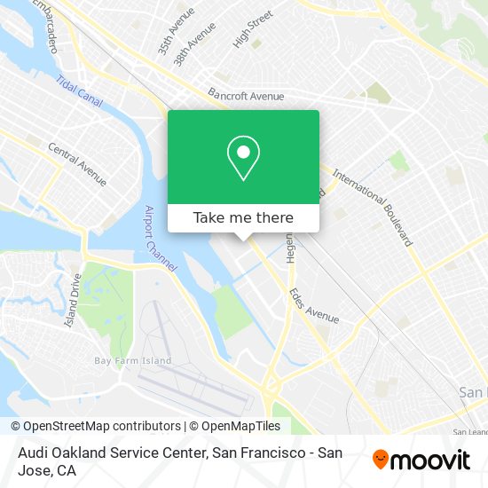 Audi Oakland Service Center map