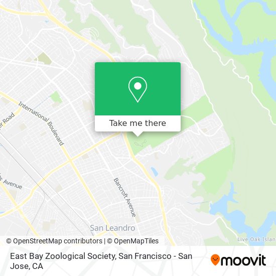 Mapa de East Bay Zoological Society