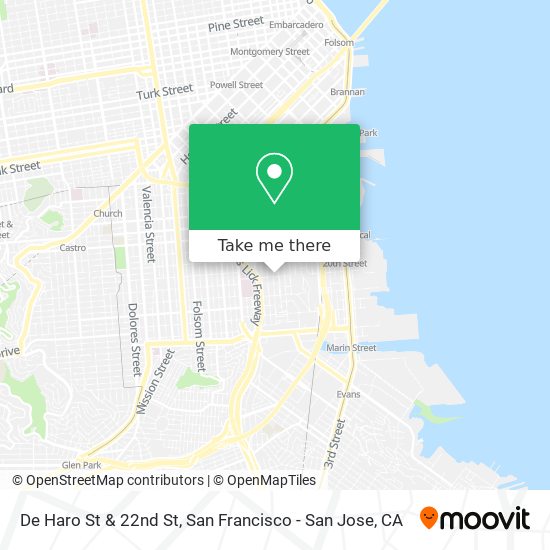De Haro St & 22nd St map