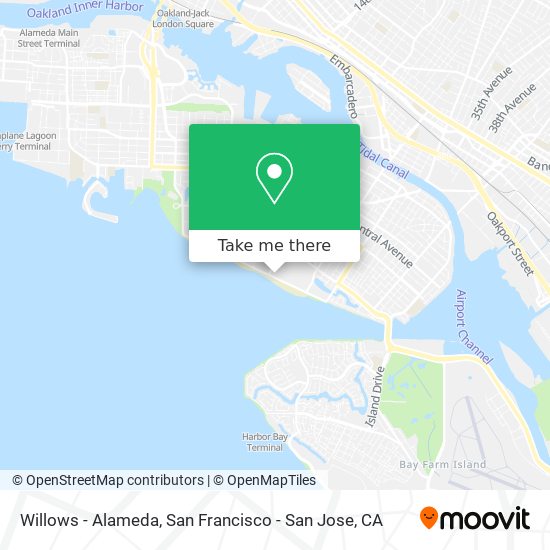 Mapa de Willows - Alameda