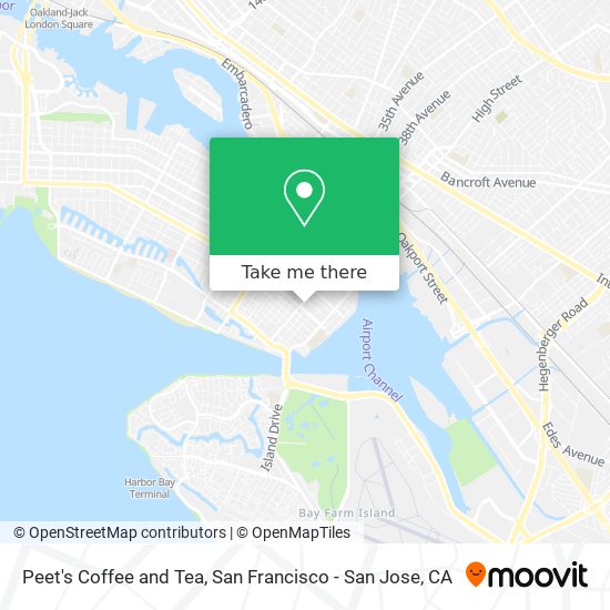 Peet's Coffee and Tea map