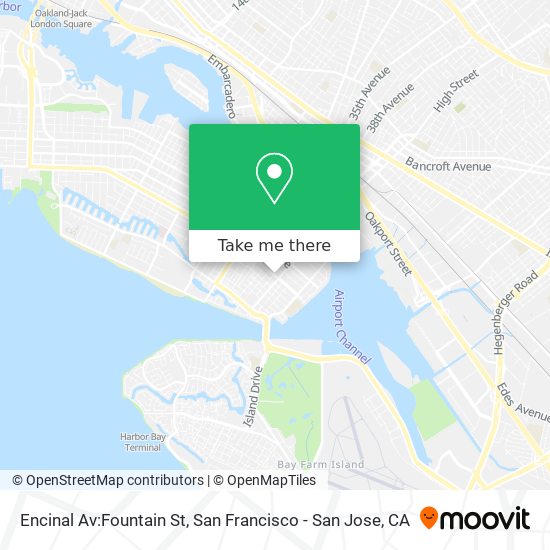 Encinal Av:Fountain St map