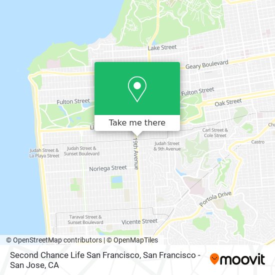 Mapa de Second Chance Life San Francisco