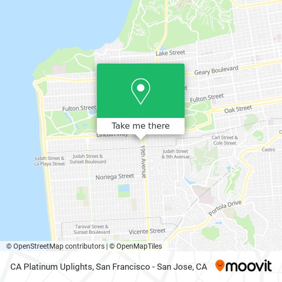 Mapa de CA Platinum Uplights
