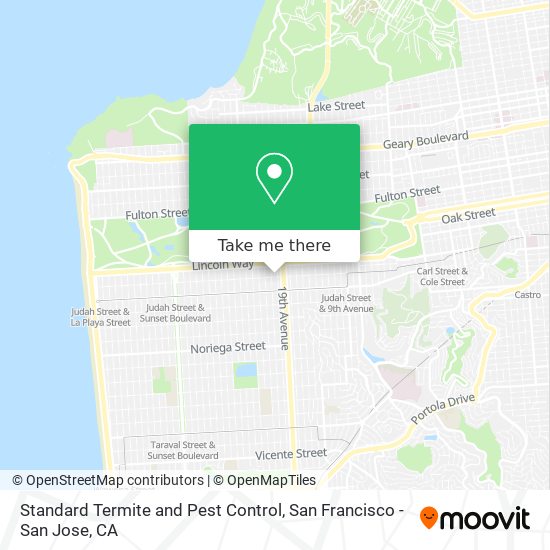 Standard Termite and Pest Control map
