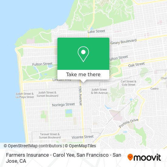 Farmers Insurance - Carol Yee map