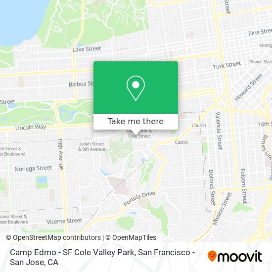 Camp Edmo - SF Cole Valley Park map