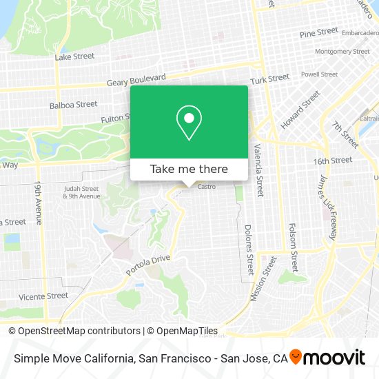 Mapa de Simple Move California