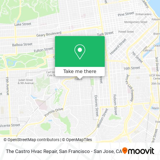 Mapa de The Castro Hvac Repair
