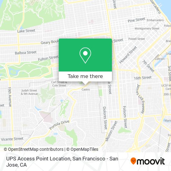 UPS Access Point Location map