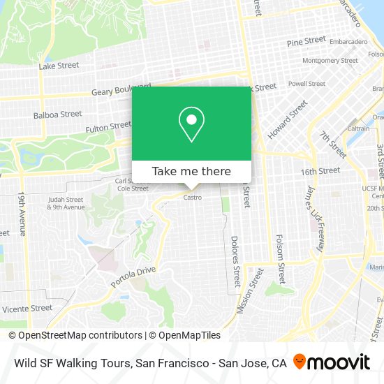 Wild SF Walking Tours map