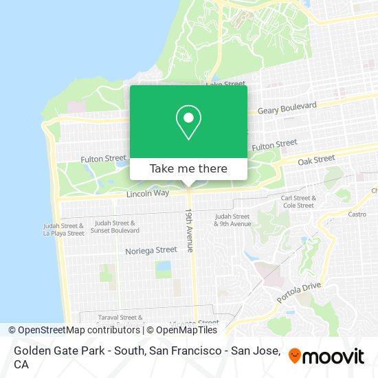 Mapa de Golden Gate Park - South