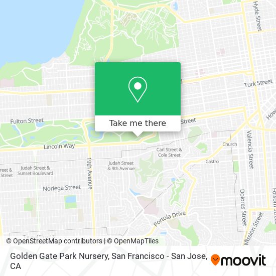 Golden Gate Park Nursery map