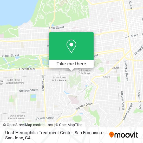 Ucsf Hemophilia Treatment Center map