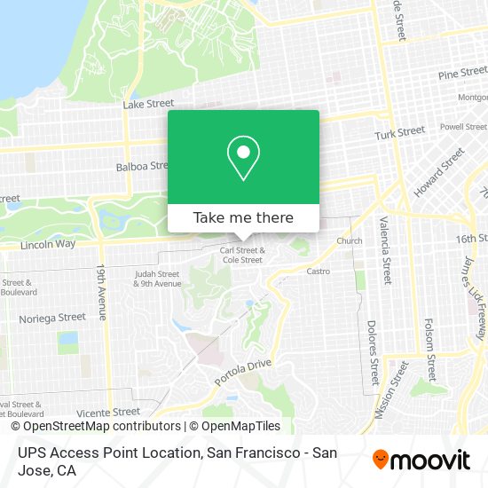 UPS Access Point Location map