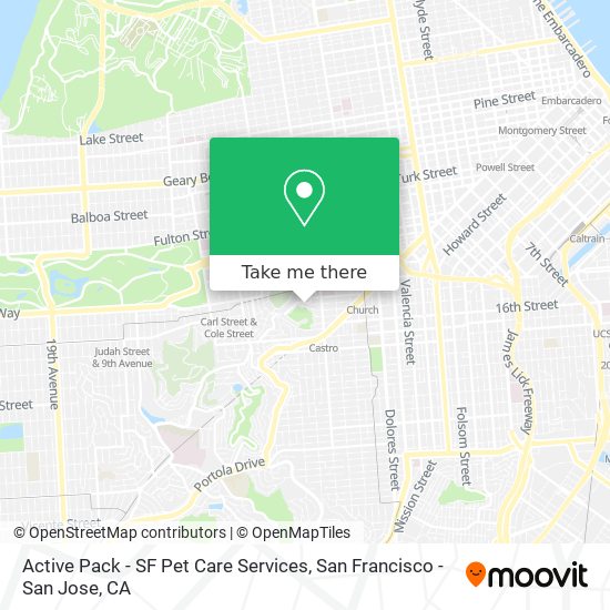 Mapa de Active Pack - SF Pet Care Services