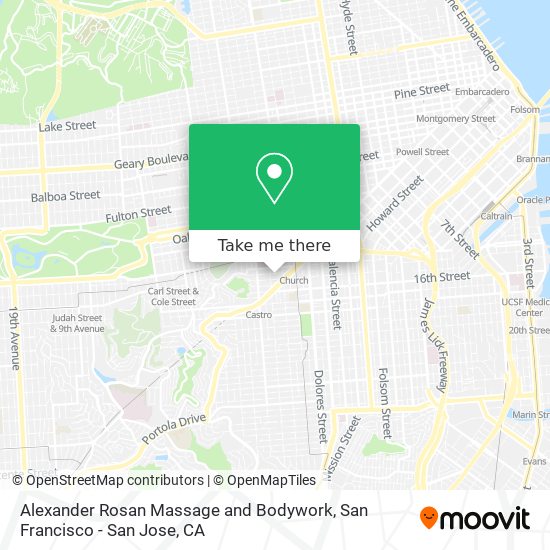 Alexander Rosan Massage and Bodywork map