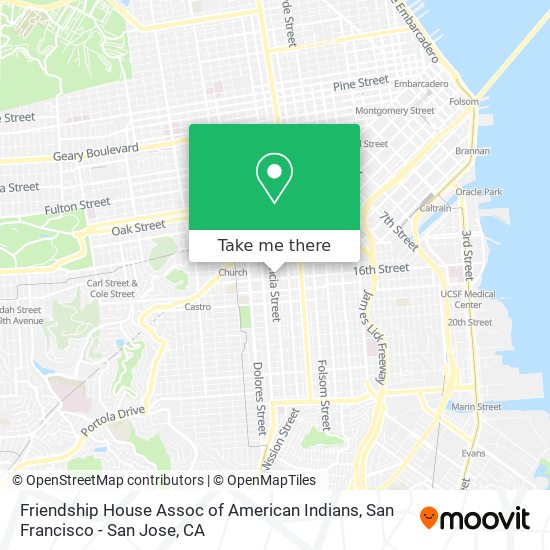 Friendship House Assoc of American Indians map