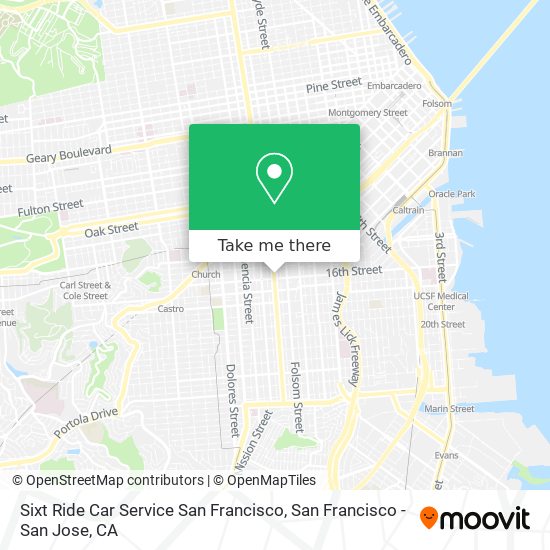 Sixt Ride Car Service San Francisco map