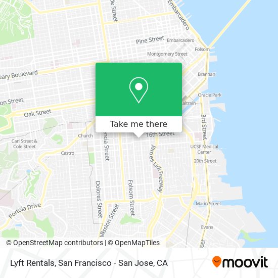 Mapa de Lyft Rentals