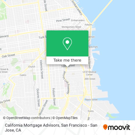 Mapa de California Mortgage Advisors