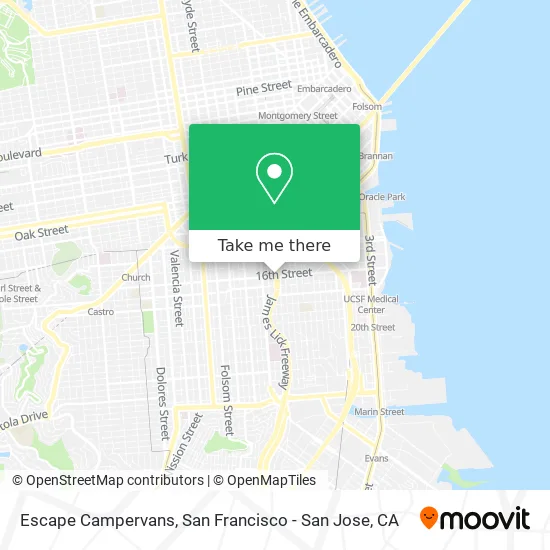 Mapa de Escape Campervans
