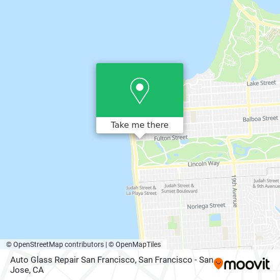 Auto Glass Repair San Francisco map