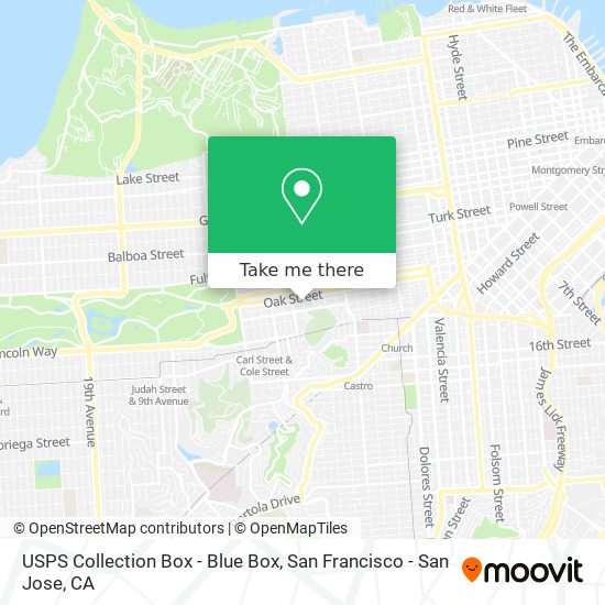 USPS Collection Box - Blue Box map