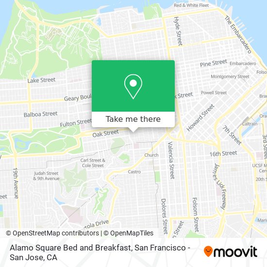 Alamo Square Bed and Breakfast map
