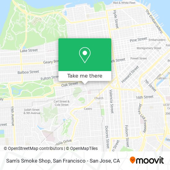 Sam's Smoke Shop map